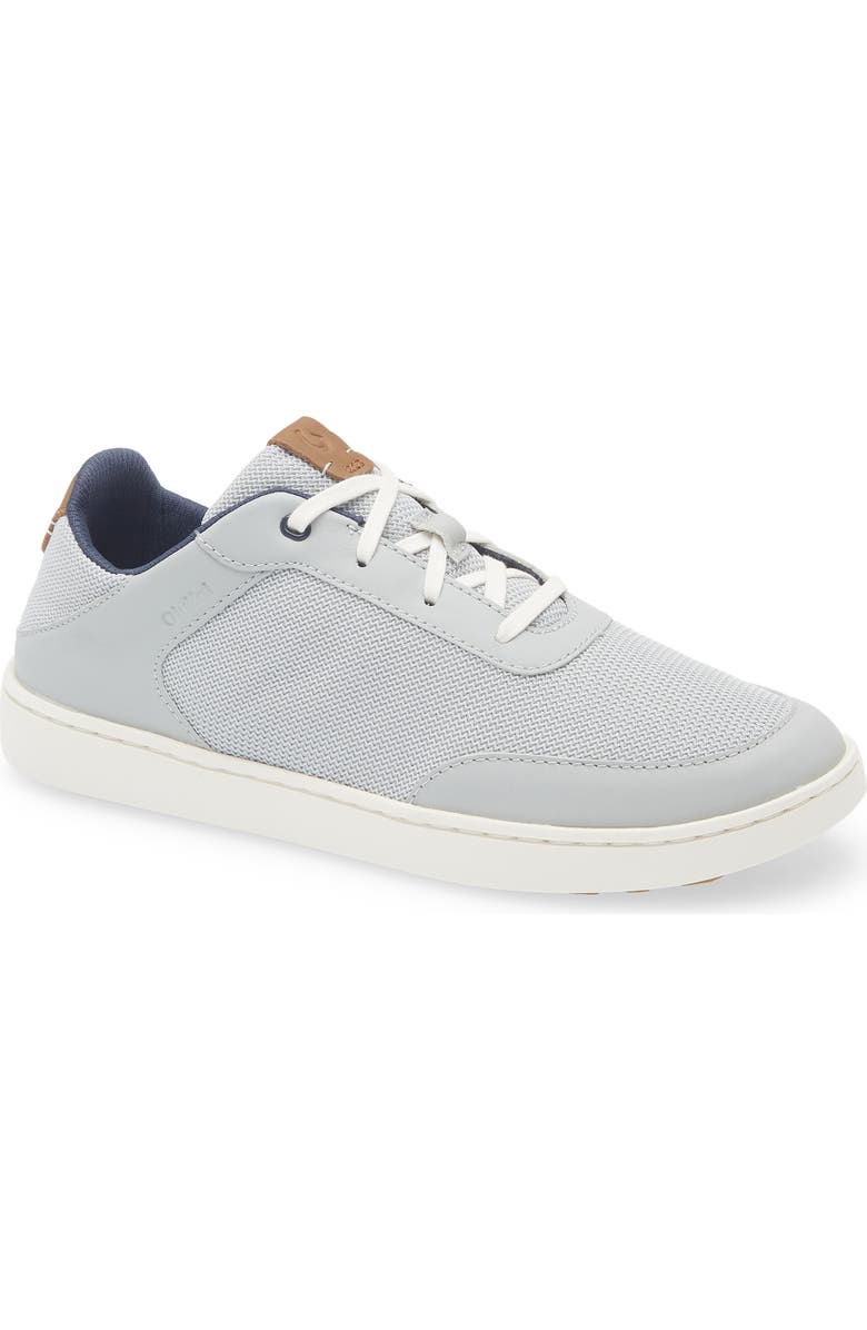 OluKai Kiahuna Sneaker, Main, color, Cloud Grey / Tan