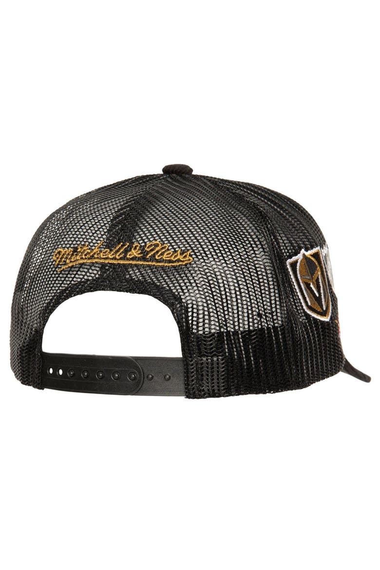 Men's Mitchell & Ness  Black Vegas Golden Knights Times Up Classic Script Cord Trucker Adjustable Hat, Alternate, color, Black