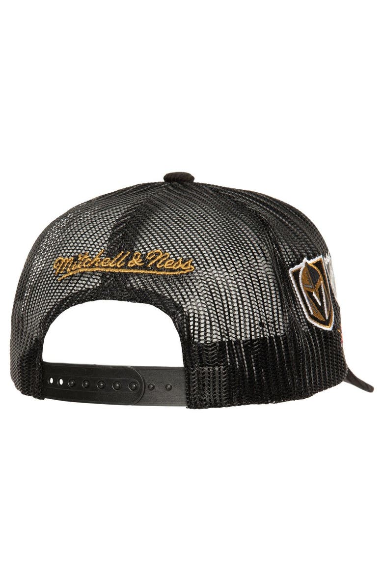 Mitchell & Ness Men's Mitchell & Ness Black Vegas Golden Knights Times Up Classic Script Cord Trucker Adjustable Hat, Alternate, color,