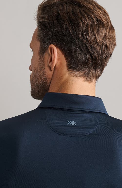 Rhone Gold Sport Long Sleeve Polo In Blue