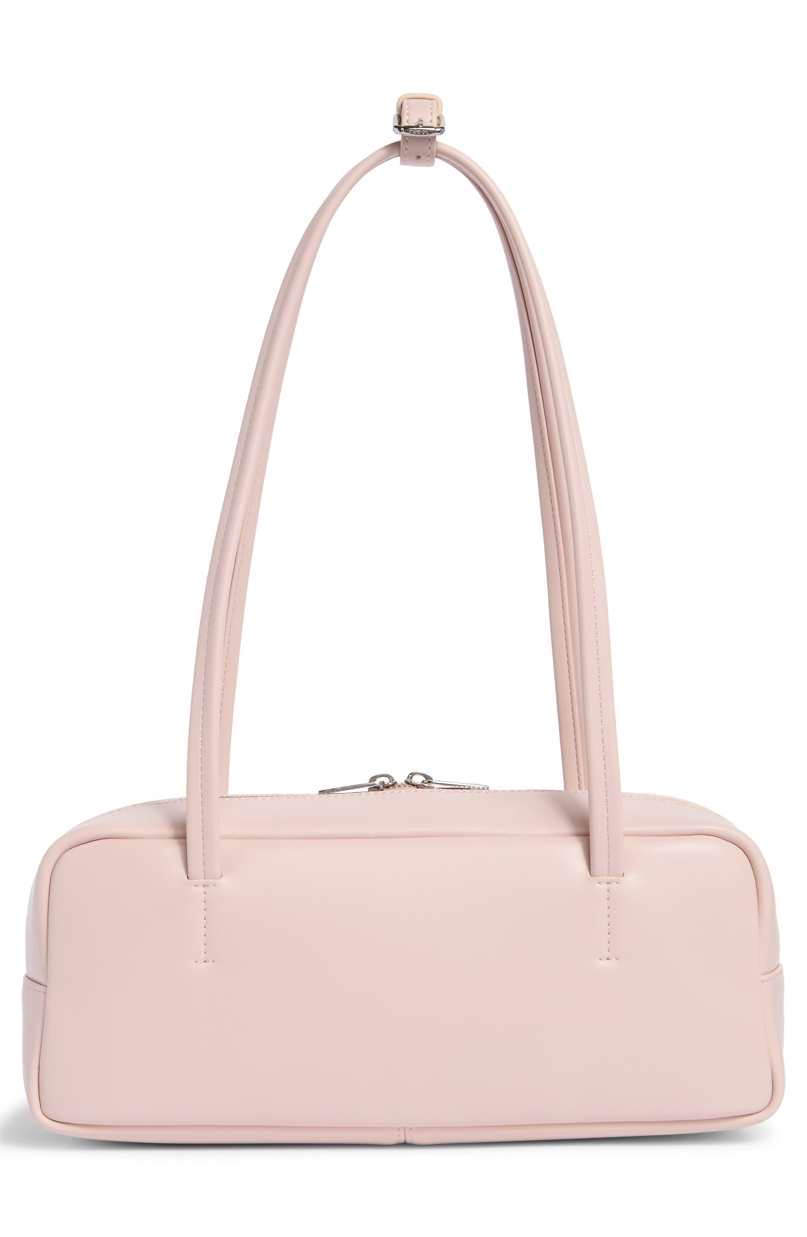 Stand Oil More Faux Leather Baguette Bag, Alternate, color, Baby Pink
