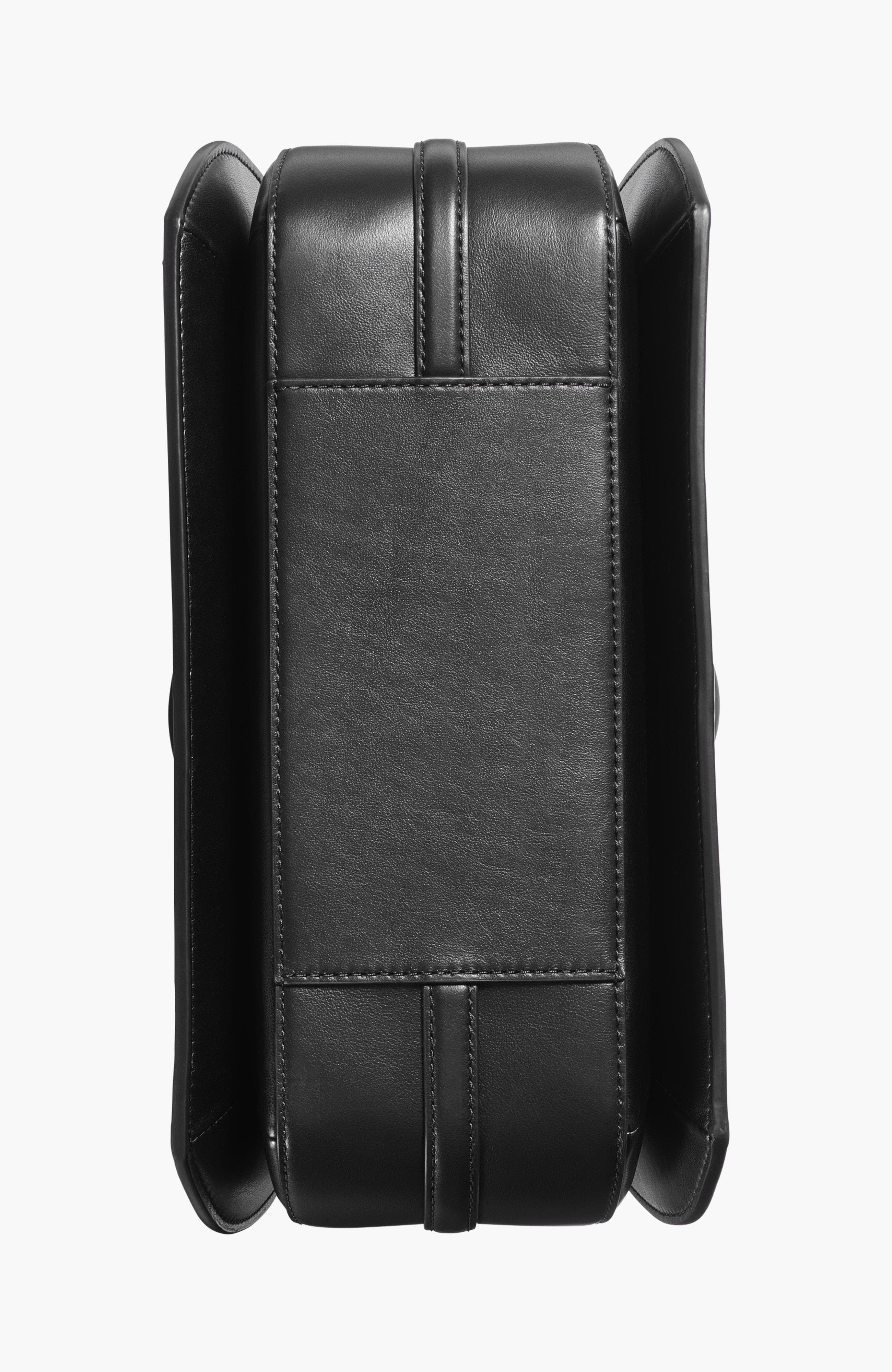 Donna Karan New York Bellerose Flap Satchel, Alternate, color, Black/Gold