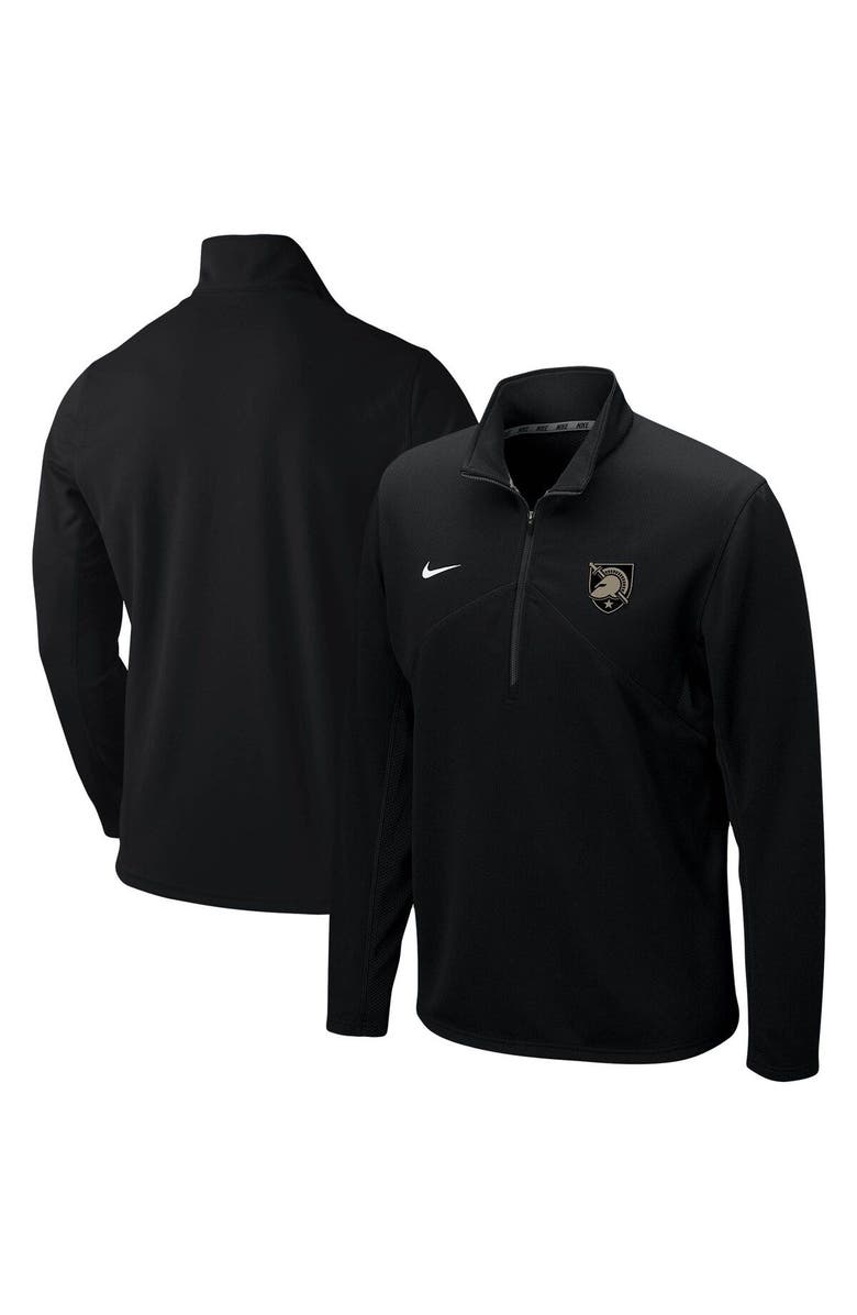 Nike Men's Nike Black Army Black Knights Primary Logo Training Performance Quarter-Zip Jacket, Alternate, color, 