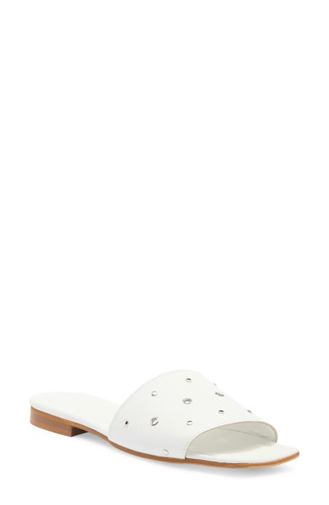 Lea Stud & Grommet Slide Sandal (Women)