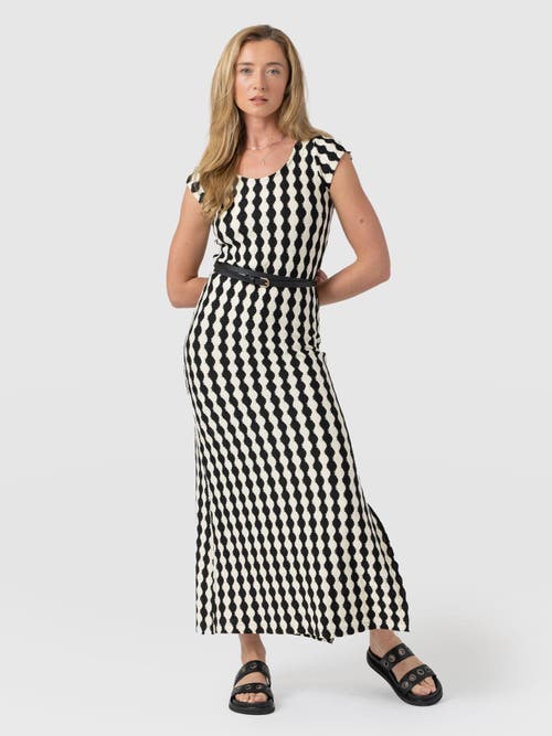 Shop Saint + Sofia Elise Scoop Neck Midaxi Dress