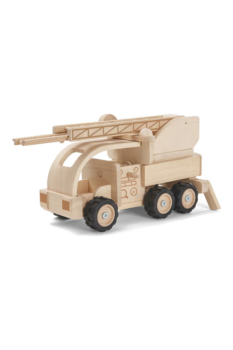 Fire Truck Toy, Main, color, NATURAL