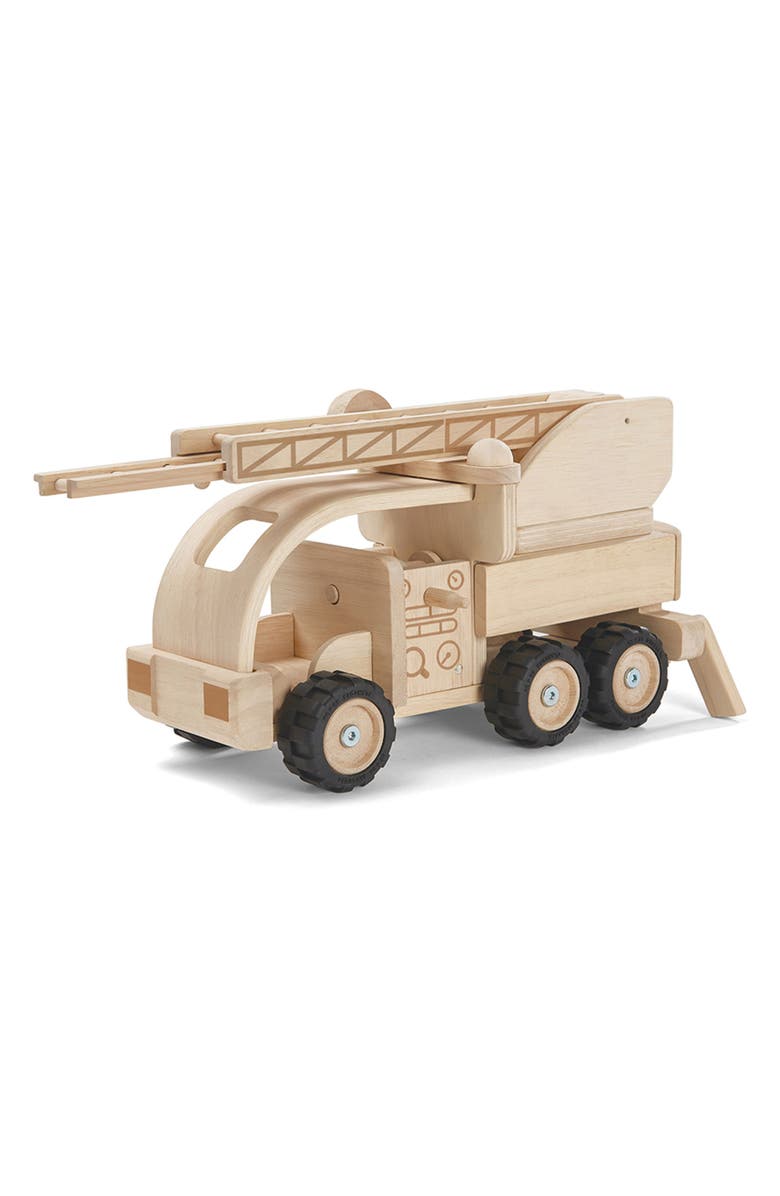 PlanToys<sup>®</sup> Fire Truck Toy, Main, color, Natural