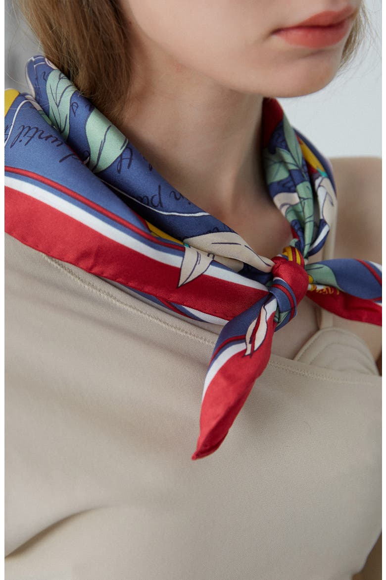 El Amor Silk Bandana, Alternate, color, RED
