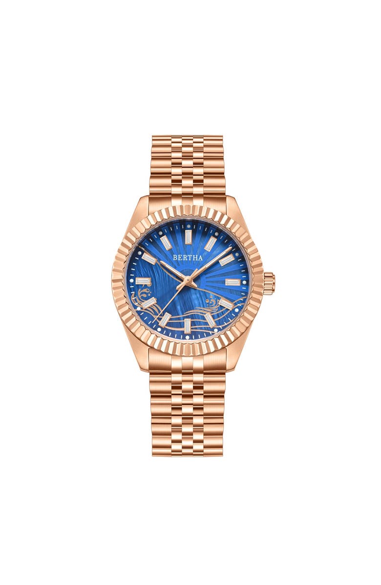 BERTHA Marina Ladies Quartz Watch, Main, color, Rose Gold