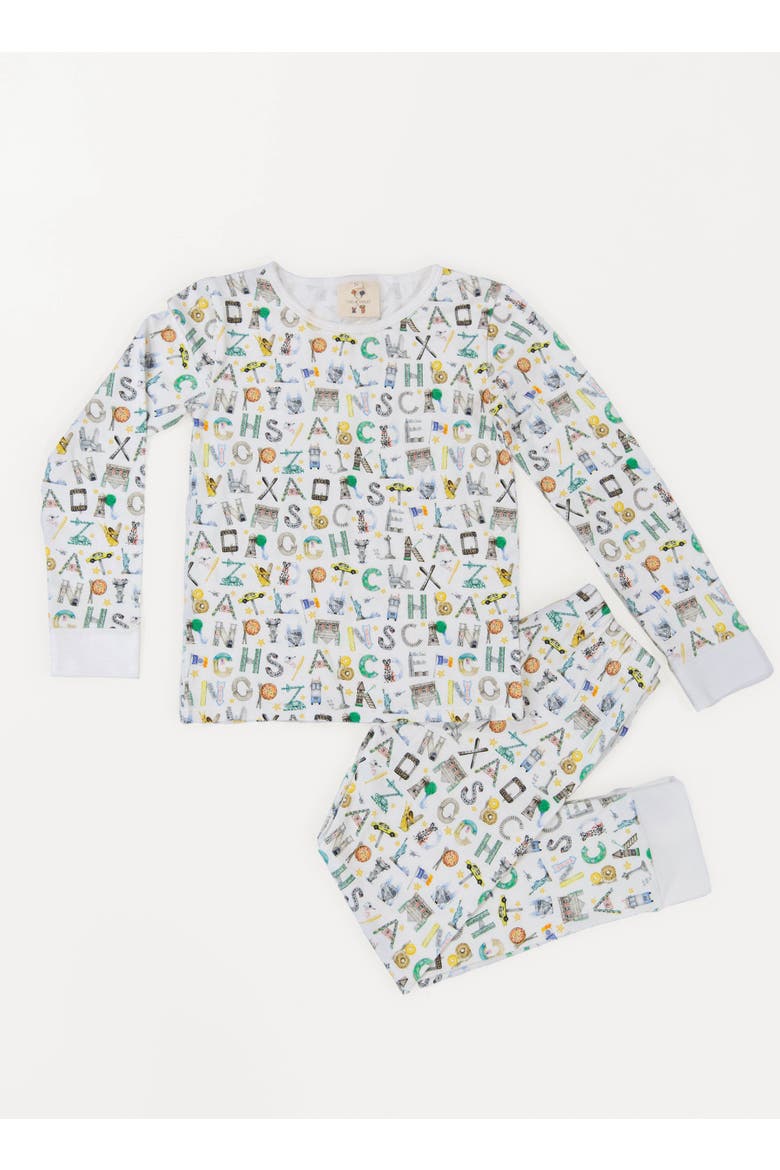 The Two Piece Pajamas-NYC Alphabet Soup, Main, color, White