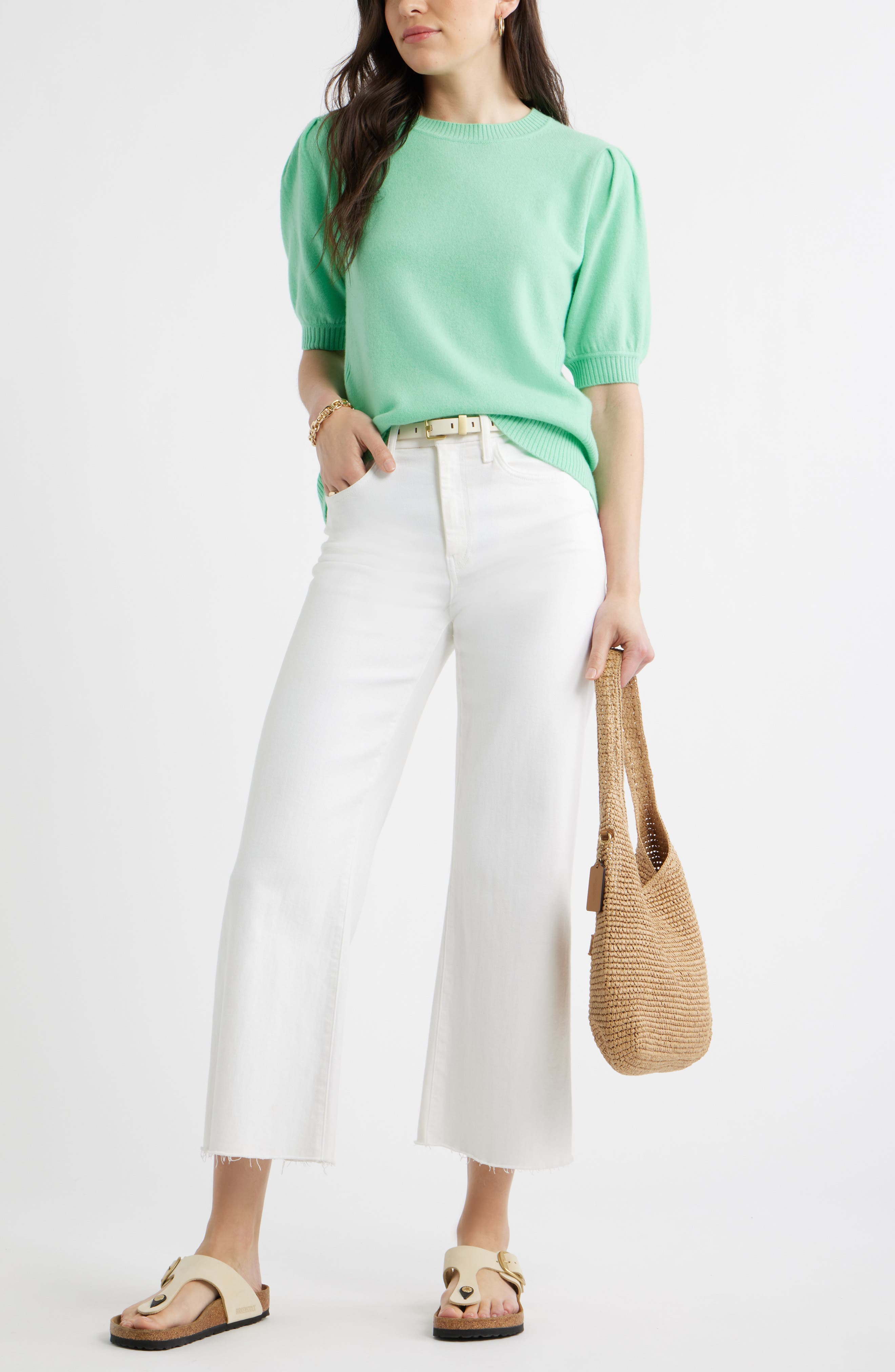 Puff Sleeve Wool & Cashmere Sweater - image 4