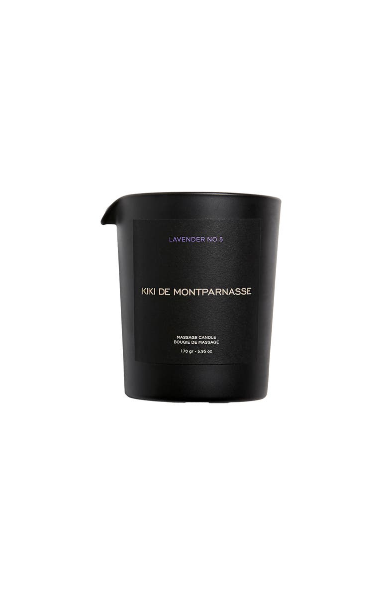 Kiki de Montparnasse MASSAGE OIL CANDLE SMALL, Main, color, Black