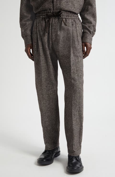 Glen Plaid Wool & Alpaca Blend Pants