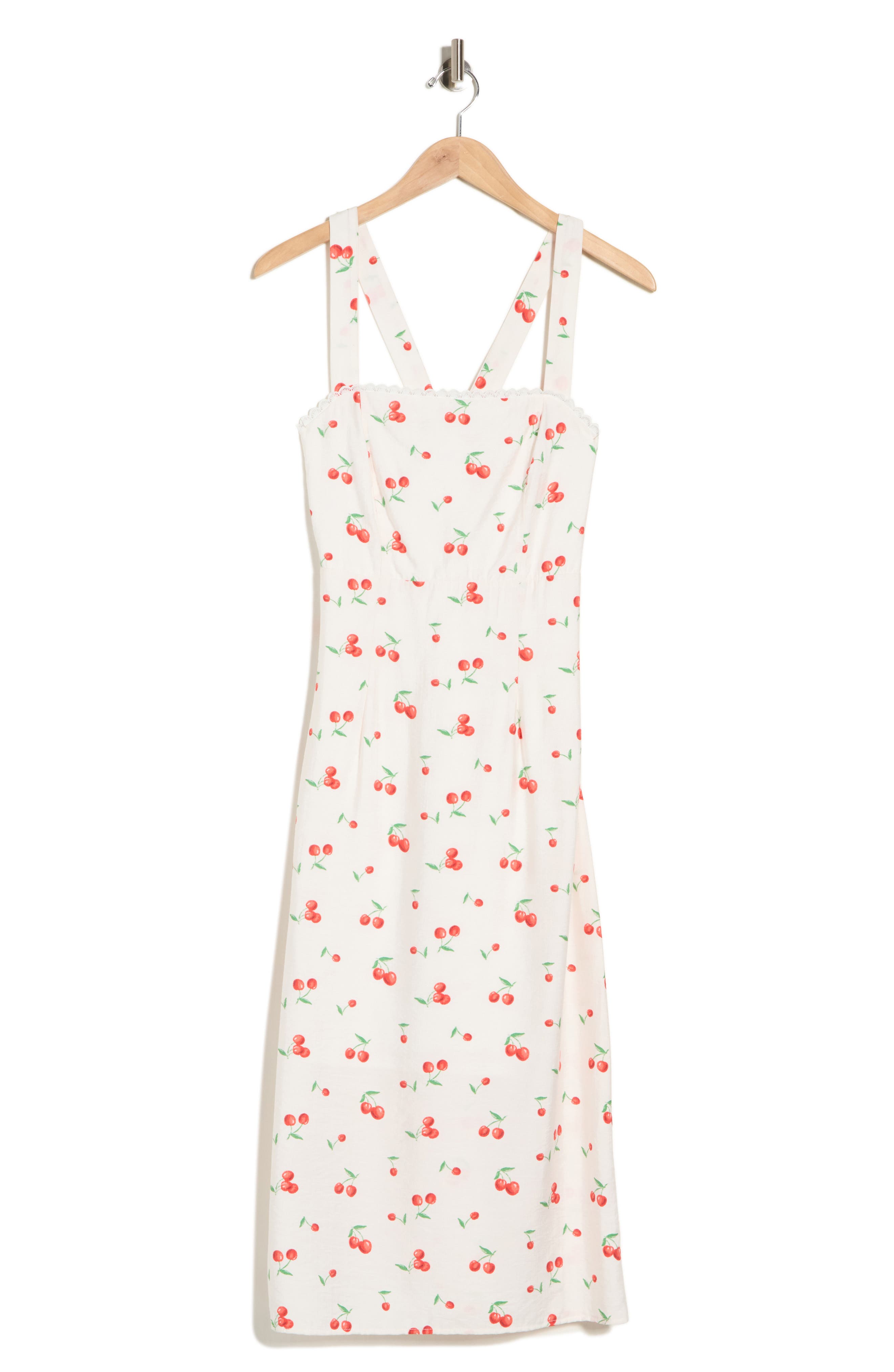 WEST K Scallop Trim Midi Dress