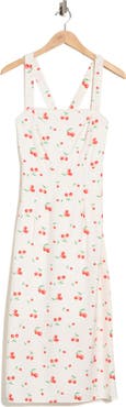 WEST K Scallop Trim Midi Dress