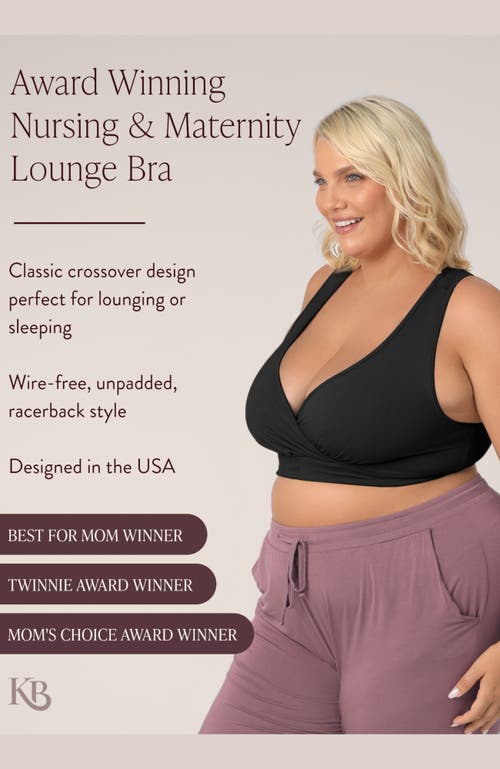 Kindred Bravely French Terry Racerback Nursing & Sleep Bra In Black