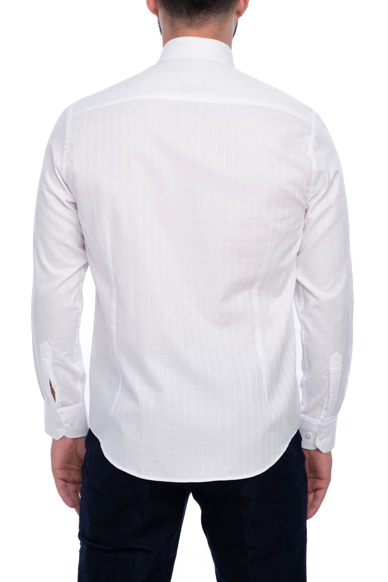 Dupoint Slim Fit Cotton Dress Shirt, Alternate, color, WHITE