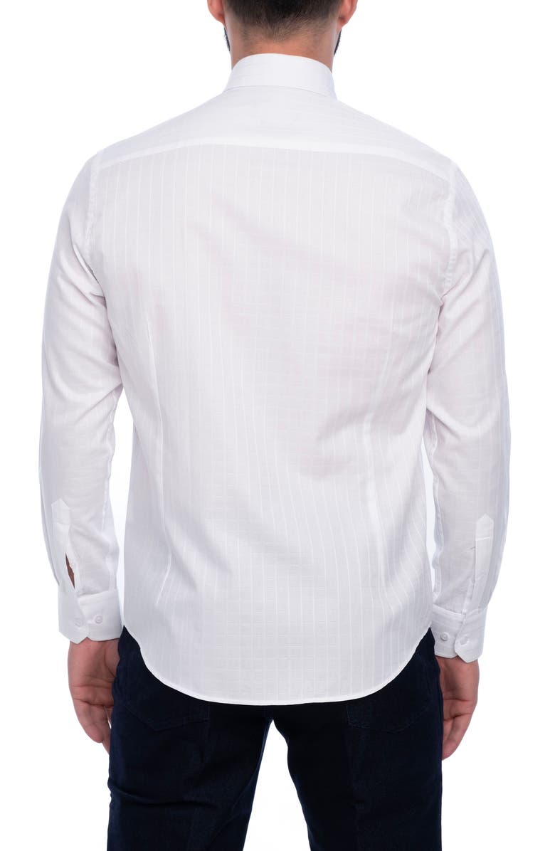 VELLAPAIS Dupoint Slim Fit Cotton Dress Shirt, Alternate, color, White
