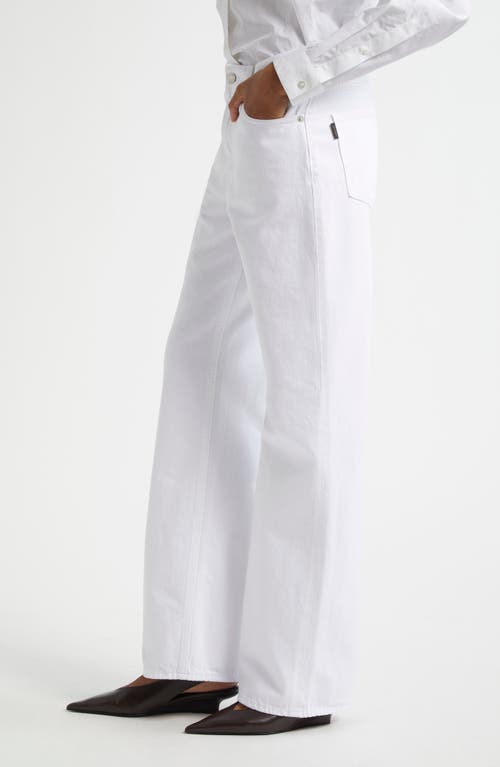 Shop Haikure Korea High Waist Straight Leg Jeans In Optical White