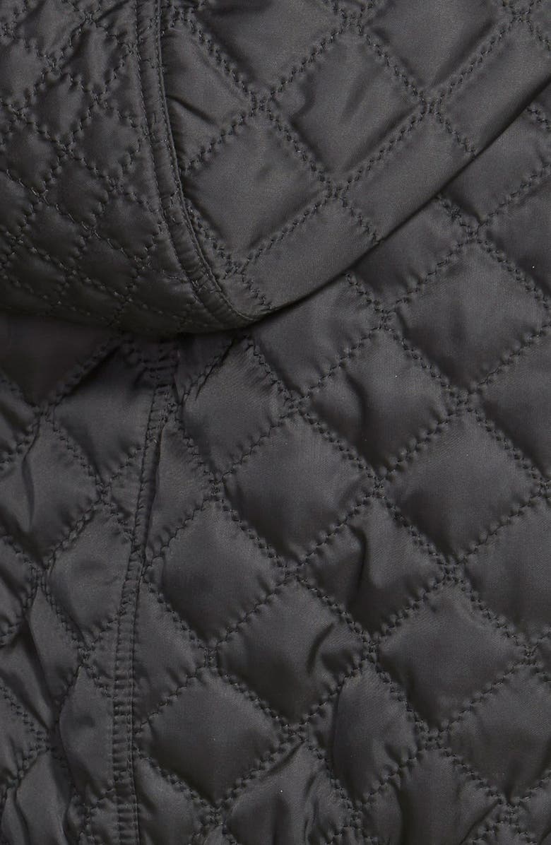Laundry by Shelli Segal Fly Front Quilted Coat with Detachable Hood, Alternate, color,