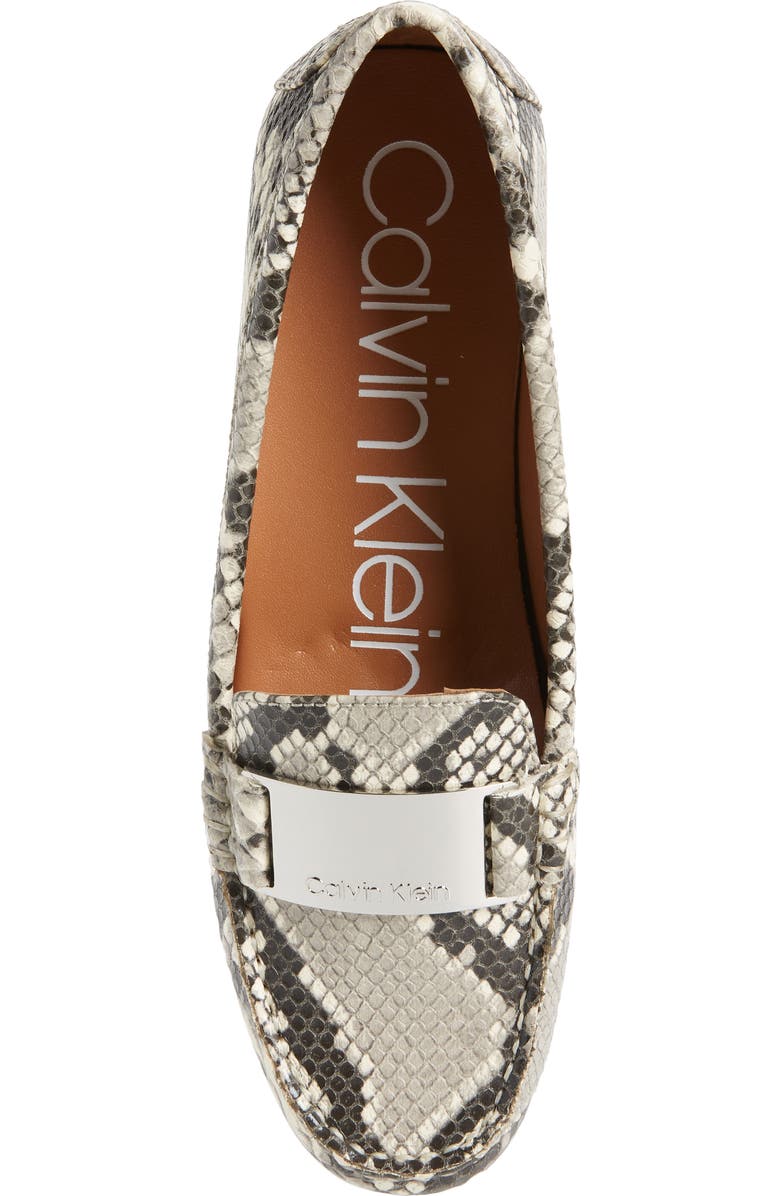 Calvin Klein Snake Print Loafer, Alternate, color,