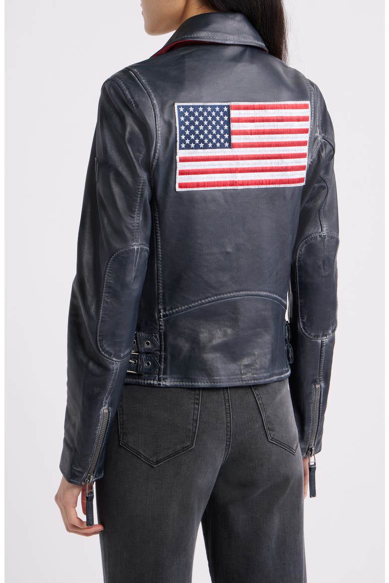 Betsy Leather Jacket, Alternate, color, NAVY