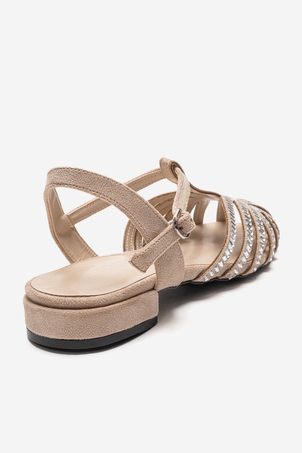 Lavina Embellished Sandal, Alternate, color, Beige Suede