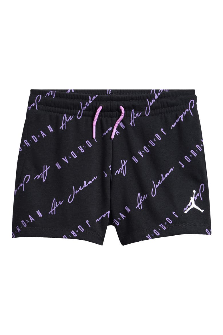 Kids' Essentials Print Shorts, Main, color, BLACK
