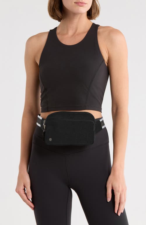 Z By Zella Double Zip Belt Bag In Black