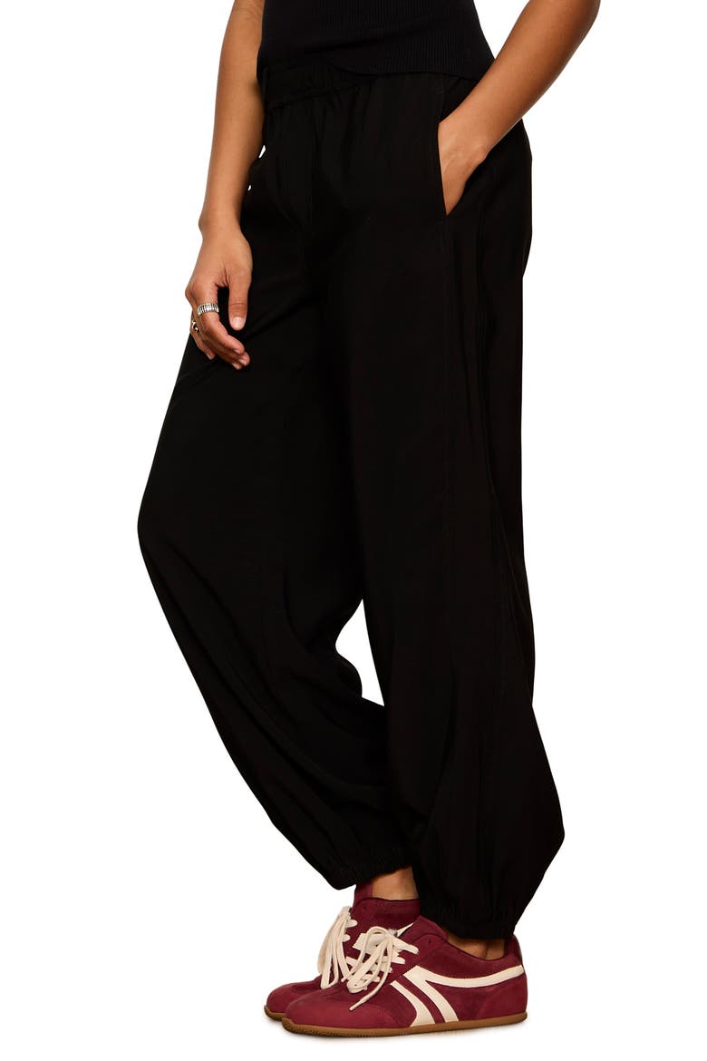 Micro Balloon Pants, Alternate, color, BLACK