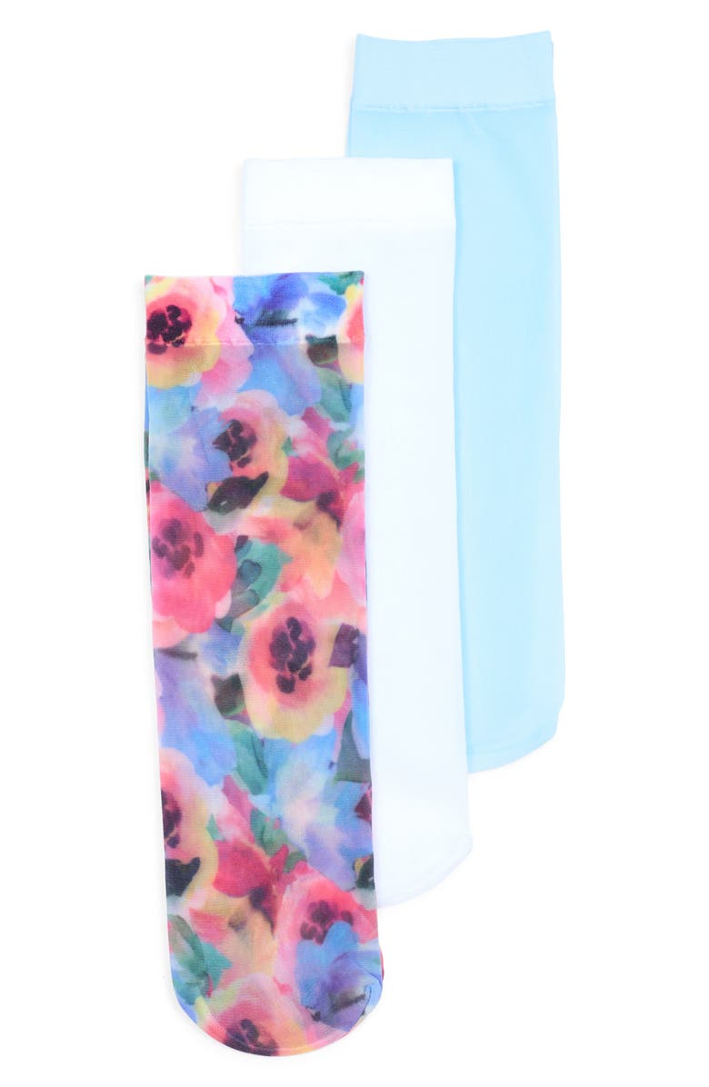 NORDSTROM RACK 3-Pack Sheer Anklet Socks, Main, color,