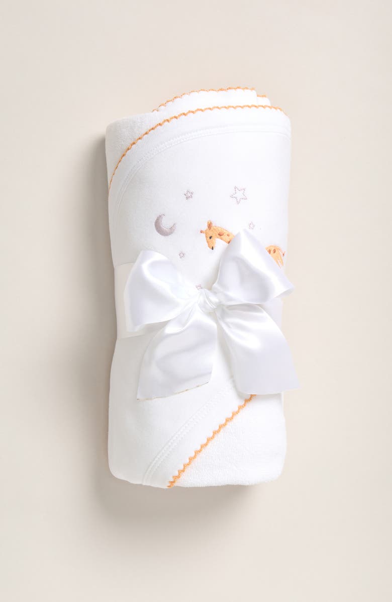 Nordstrom Embroidered Hooded Bath Towel, Alternate, color, White Giraffe