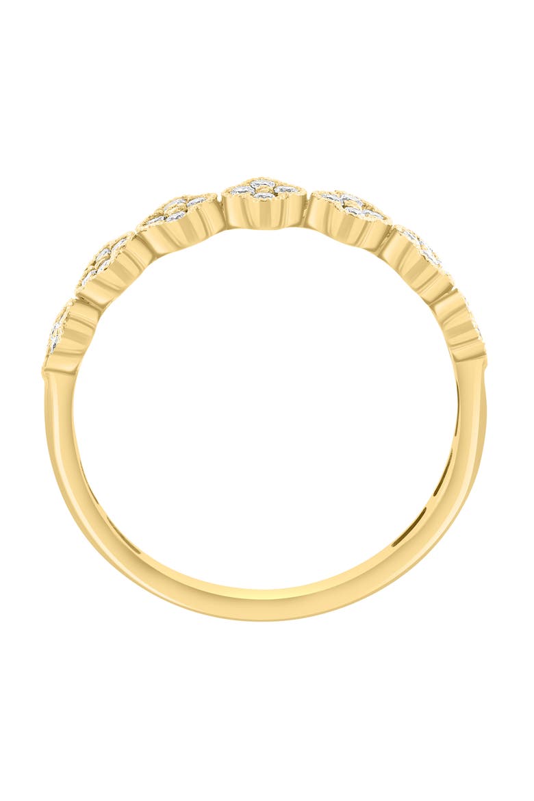 Diamond Quatrefoil Band Ring, Alternate, color, GOLD