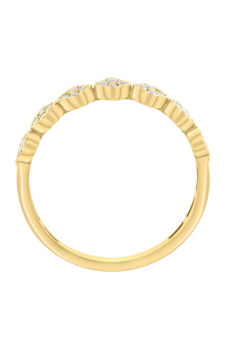 EFFY Diamond Quatrefoil Band Ring, Alternate, color, Gold