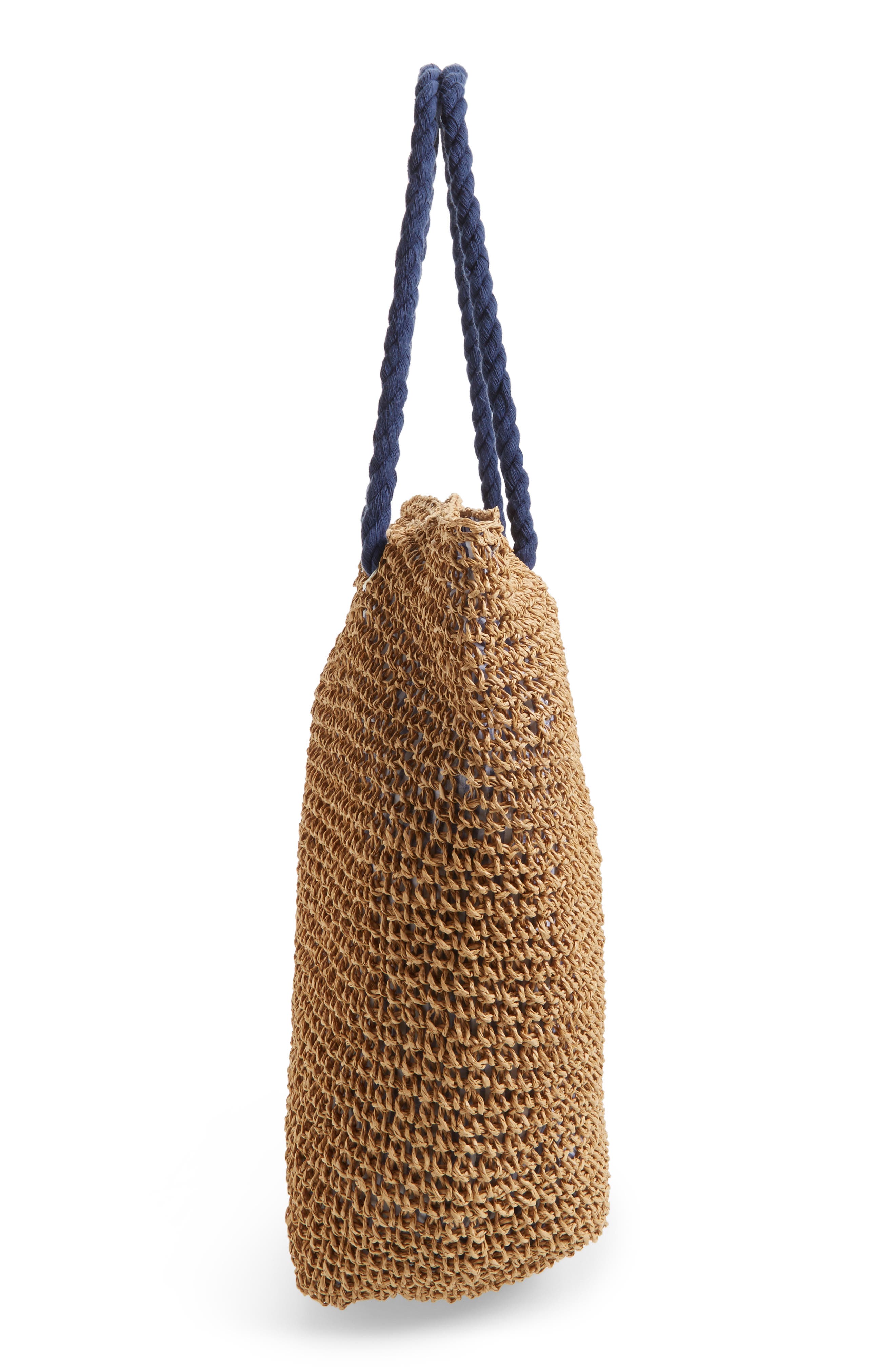Cesca Rope & Straw Tote, Alternate, color, 