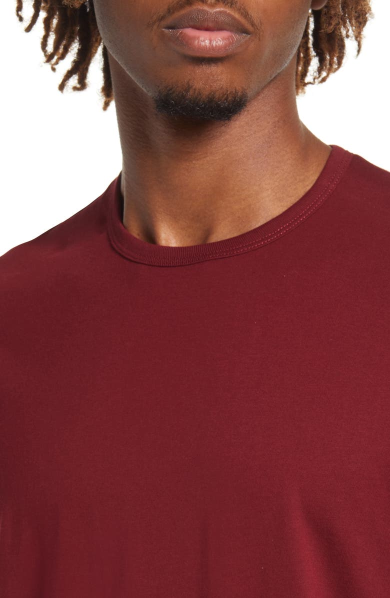 LIVE LIVE Crewneck Pima Cotton T-Shirt, Alternate, color, Queens Merlot