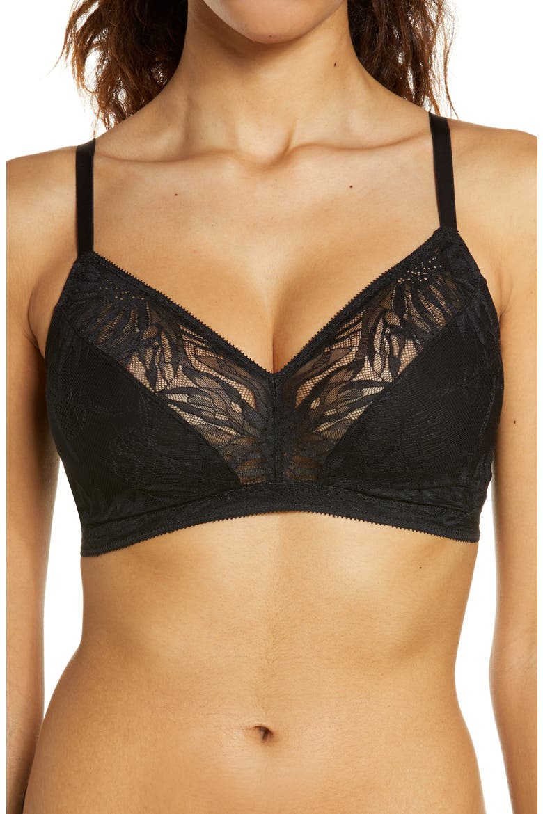 Sleek & Lace Beautifull Bralette, Main, color, BLACK