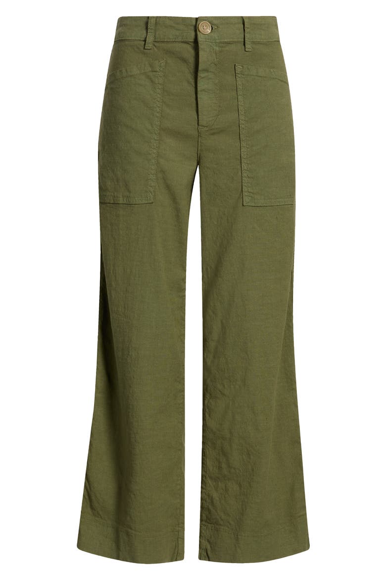 Limerick Wide Leg Carpenter Pants, Alternate, color, ARMY