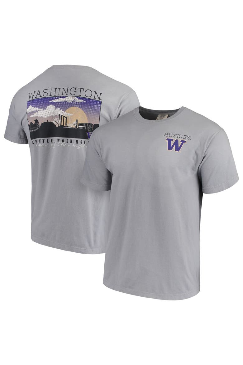 Men's Gray Washington Huskies Comfort Colors Campus Scenery T-Shirt, Main, color, Gray