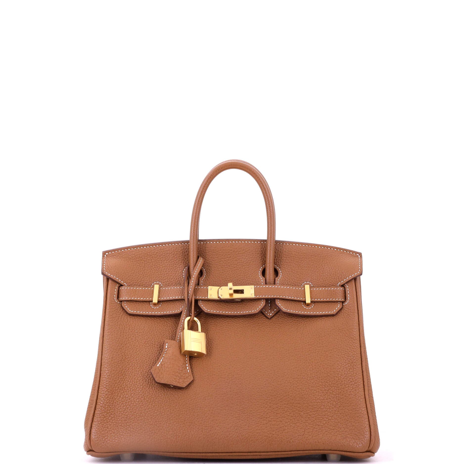 Birkin Handbag Brown Togo with Gold Hardware 25, Main, color, Metallic Gold