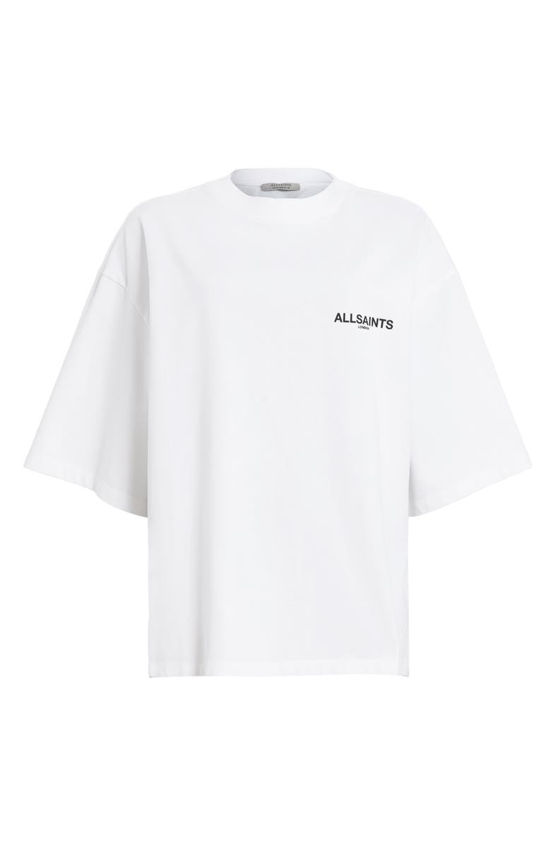 AllSaints Guardian Amelie Oversize Cotton Graphic T-Shirt, Alternate, color, White