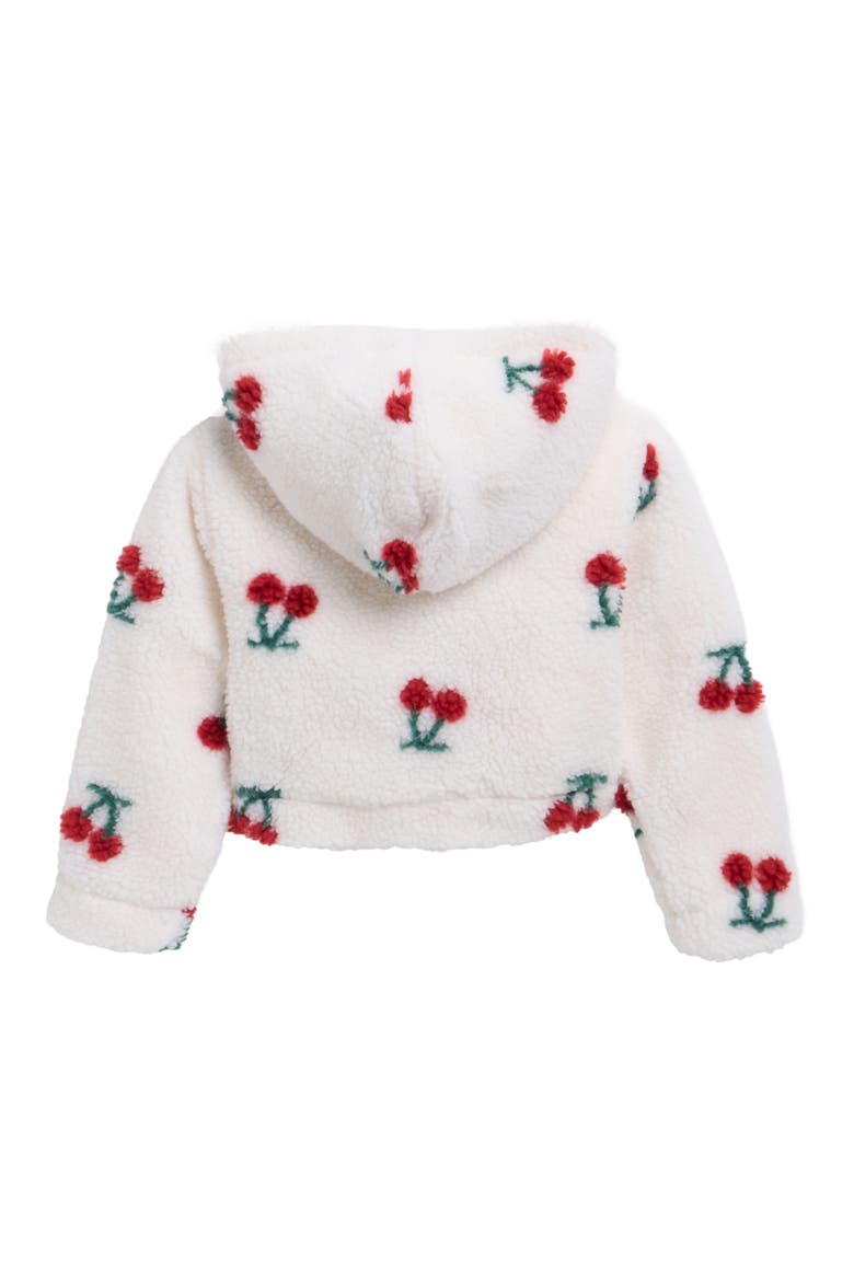 Kids' Cherry Print High Pile Fleece Jacket, Alternate, color, CHERRY PRINT