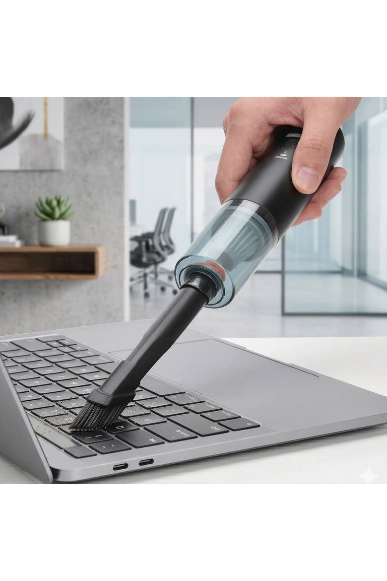 2-in-1 Mini Wireless Vacuum Cleaner & Air Duster, Alternate, color, Black
