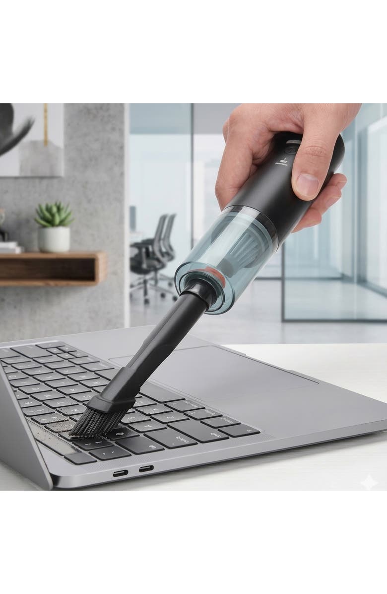 PURSONIC 2-in-1 Mini Wireless Vacuum Cleaner & Air Duster, Alternate, color, Black