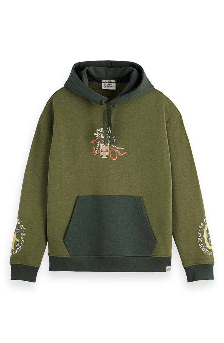 Scotch & Soda The 40th Anniversary Hoodie, Alternate, color, Olivine