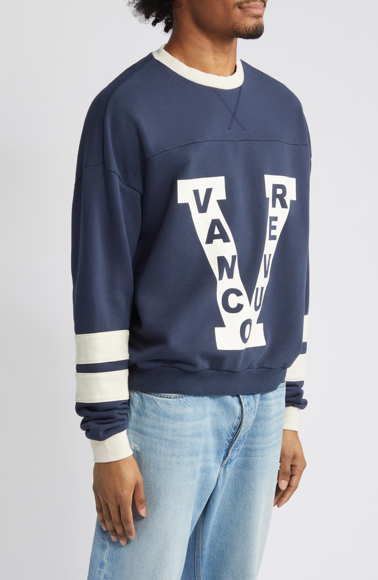 Falling Forward Vancouver Hockey Jersey Sweatshirt, Alternate, color, 