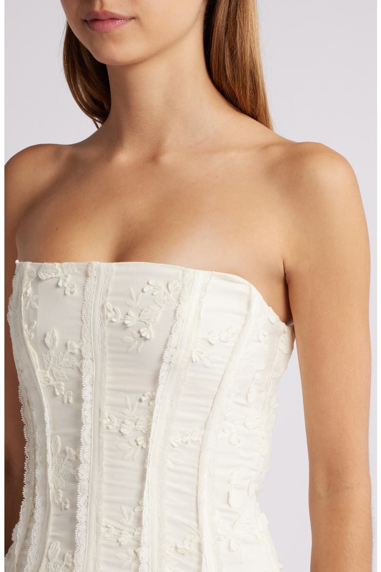 Dakota Strapless Corset Top, Alternate, color, IVORY