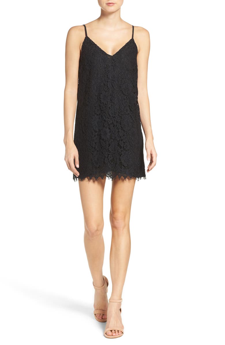 Bardot Tempest Lace Slipdress, Alternate, color, 