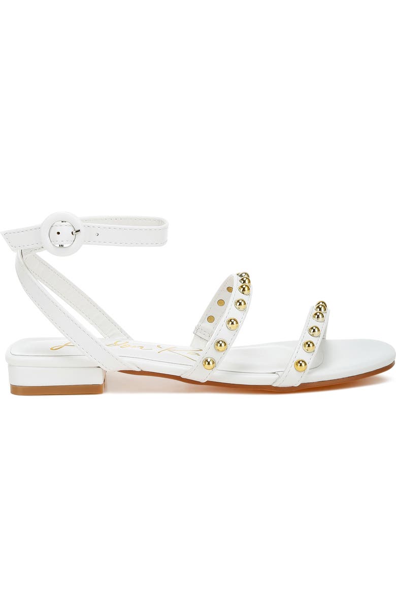 LONDON RAG Flippity Studded Ankle Strap Sandal, Alternate, color, Off White