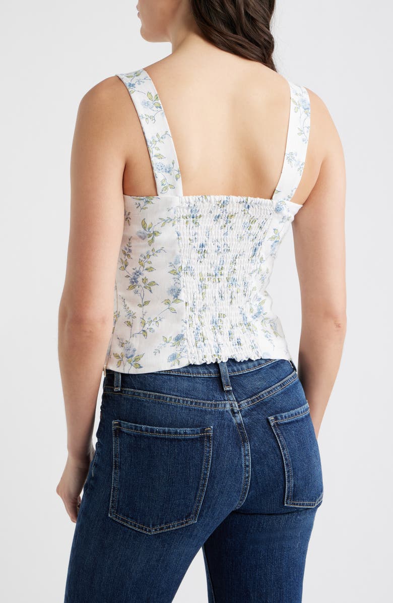Reformation Darci Floral Linen Tank, Alternate, color, Nostalgia